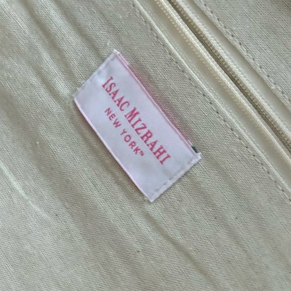 Issac Mizrahi/New York colorful straw tote bag w/matching straw clutch - Picture 7 of 10